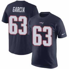 Nike New England Patriots #63 Antonio Garcia Navy Blue Rush Pride Name & Number T-Shirt