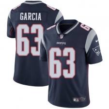 Youth Nike New England Patriots #63 Antonio Garcia Navy Blue Team Color Vapor Untouchable Limited Player NFL Jersey