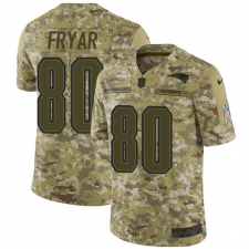 Men's Nike New England Patriots #80 Irving Fryar Limited Camo 2018 Salute to Service NFL Jersey