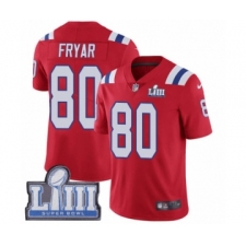 Youth Nike New England Patriots #80 Irving Fryar Red Alternate Vapor Untouchable Limited Player Super Bowl LIII Bound NFL Jersey