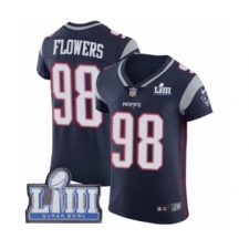 Men's Nike New England Patriots #98 Trey Flowers Navy Blue Team Color Vapor Untouchable Elite Player Super Bowl LIII Bound NFL Jersey