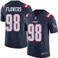 Youth Nike New England Patriots #98 Trey Flowers Limited Navy Blue Rush Vapor Untouchable NFL Jersey