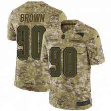 Men's Nike New England Patriots #90 Malcom Brown Limited Camo 2018 Salute to Service NFL Jersey