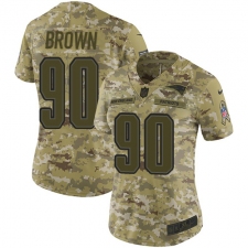 Women's Nike New England Patriots #90 Malcom Brown Limited Camo 2018 Salute to Service NFL Jersey