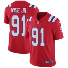 Men's Nike New England Patriots #91 Deatrich Wise Jr Red Alternate Vapor Untouchable Limited Player NFL Jersey