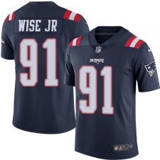 Youth Nike New England Patriots #91 Deatrich Wise Jr Limited Navy Blue Rush Vapor Untouchable NFL Jersey