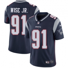 Youth Nike New England Patriots #91 Deatrich Wise Jr Navy Blue Team Color Vapor Untouchable Limited Player NFL Jersey