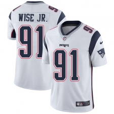 Youth Nike New England Patriots #91 Deatrich Wise Jr White Vapor Untouchable Limited Player NFL Jersey