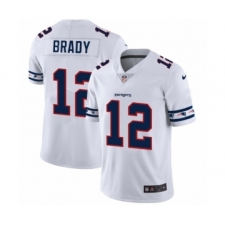 Men's New England Patriots #12 Tom Brady White Team Logo Cool Edition Jersey