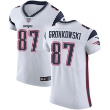 Men's Nike New England Patriots #87 Rob Gronkowski White Vapor Untouchable Elite Player NFL Jersey
