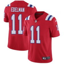 Youth Nike New England Patriots #11 Julian Edelman Red Alternate Vapor Untouchable Limited Player NFL Jersey