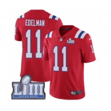Youth Nike New England Patriots #11 Julian Edelman Red Alternate Vapor Untouchable Limited Player Super Bowl LIII Bound NFL Jersey