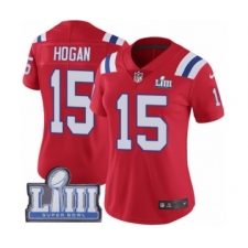 Women's Nike New England Patriots #15 Chris Hogan Red Alternate Vapor Untouchable Limited Player Super Bowl LIII Bound NFL Jersey