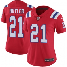 Women's Nike New England Patriots #21 Malcolm Butler Red Alternate Vapor Untouchable Limited Player NFL Jersey