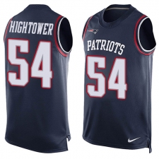 Men's Nike New England Patriots #54 Dont'a Hightower Limited Navy Blue Player Name & Number Tank Top NFL Jersey