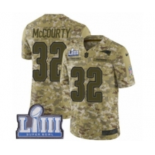 Youth Nike New England Patriots #32 Devin McCourty Limited Camo 2018 Salute to Service Super Bowl LIII Bound NFL Jersey