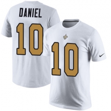 Nike New Orleans Saints #10 Chase Daniel White Rush Pride Name & Number T-Shirt