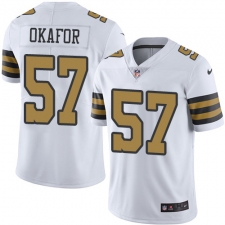Youth Nike New Orleans Saints #57 Alex Okafor Limited White Rush Vapor Untouchable NFL Jersey