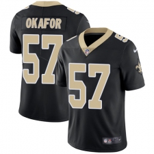 Youth Nike New Orleans Saints #91 Alex Okafor Black Team Color Vapor Untouchable Limited Player NFL Jersey