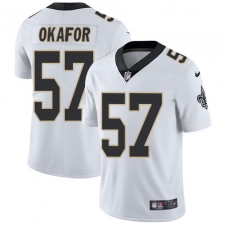 Youth Nike New Orleans Saints #91 Alex Okafor White Vapor Untouchable Limited Player NFL Jersey