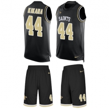 Men's Nike New Orleans Saints #44 Hau'oli Kikaha Limited Black Tank Top Suit NFL Jersey