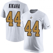 Nike New Orleans Saints #44 Hau'oli Kikaha White Rush Pride Name & Number T-Shirt
