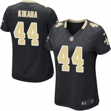 Women's Nike New Orleans Saints #44 Hau'oli Kikaha Game Black Team Color NFL Jersey