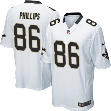 Men's Nike New Orleans Saints #86 John Phillips Game White NFL Jersey