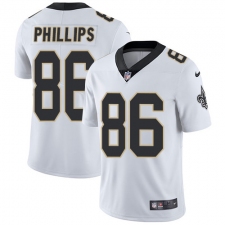 Men's Nike New Orleans Saints #86 John Phillips White Vapor Untouchable Limited Player NFL Jersey