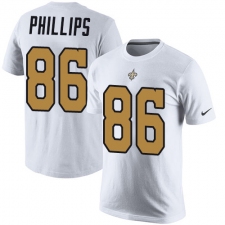 Nike New Orleans Saints #86 John Phillips White Rush Pride Name & Number T-Shirt