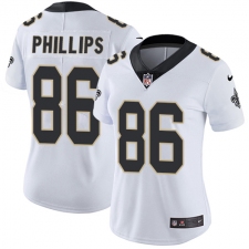 Women's Nike New Orleans Saints #86 John Phillips Elite White NFL Jersey