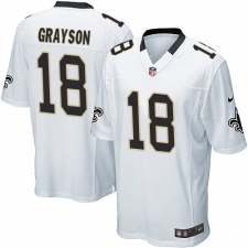 Men's Nike New Orleans Saints #18 Garrett Grayson Game White NFL Jersey