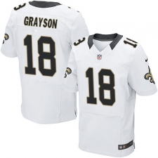 Men's Nike New Orleans Saints #18 Garrett Grayson White Vapor Untouchable Elite Player NFL Jersey