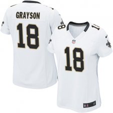Women's Nike New Orleans Saints #18 Garrett Grayson Game White NFL Jersey