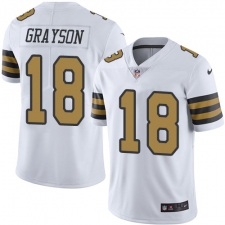 Youth Nike New Orleans Saints #18 Garrett Grayson Limited White Rush Vapor Untouchable NFL Jersey