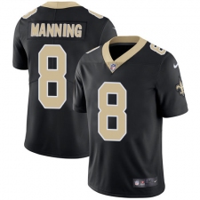 Men's Nike New Orleans Saints #8 Archie Manning Black Team Color Vapor Untouchable Limited Player NFL Jersey