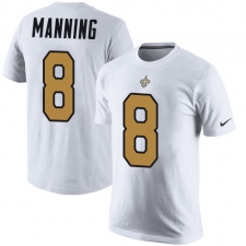 Nike New Orleans Saints #8 Archie Manning White Rush Pride Name & Number T-Shirt
