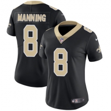 Women's Nike New Orleans Saints #8 Archie Manning Black Team Color Vapor Untouchable Limited Player NFL Jersey