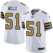 Youth Nike New Orleans Saints #51 Sam Mills Limited White Rush Vapor Untouchable NFL Jersey