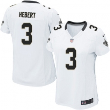 Women's Nike New Orleans Saints #3 Bobby Hebert Game White NFL Jersey