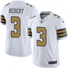 Youth Nike New Orleans Saints #3 Bobby Hebert Limited White Rush Vapor Untouchable NFL Jersey
