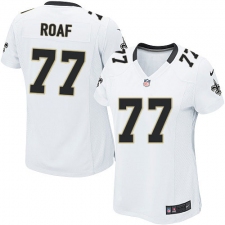 Women's Nike New Orleans Saints #77 Willie Roaf Game White NFL Jersey