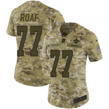 Women's Nike New Orleans Saints #77 Willie Roaf Limited Camo 2018 Salute to Service NFL Jersey