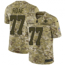 Youth Nike New Orleans Saints #77 Willie Roaf Limited Camo 2018 Salute to Service NFL Jersey