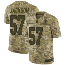 Men's Nike New Orleans Saints #57 Rickey Jackson Limited Camo 2018 Salute to Service NFL Jersey