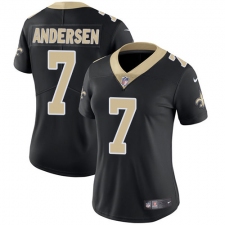 Women's Nike New Orleans Saints #7 Morten Andersen Black Team Color Vapor Untouchable Limited Player NFL Jersey