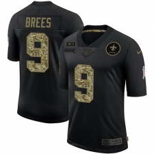 Men's New Orleans Saints #9 Drew Brees Camo 2020 Salute To Service Limited Jersey