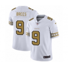 Men's New Orleans Saints #9 Drew Brees White Team Logo Cool Edition Jersey