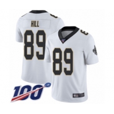 Men's New Orleans Saints #89 Josh Hill White Vapor Untouchable Limited Player 100th Season Football Jersey