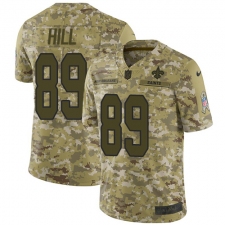 Men's Nike New Orleans Saints #89 Josh Hill Limited Camo 2018 Salute to Service NFL Jersey